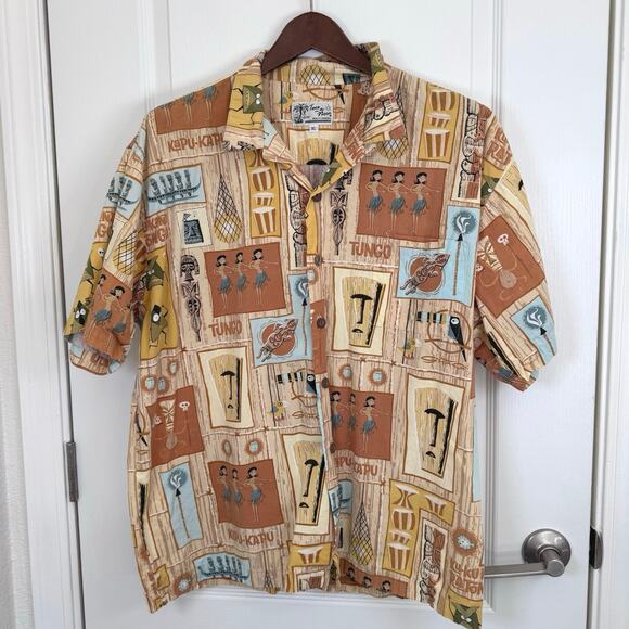Toes On The Nose SHAG Tiki Hawaiian Josh Agle Short Sleeve Shirt Men’s XL VTG